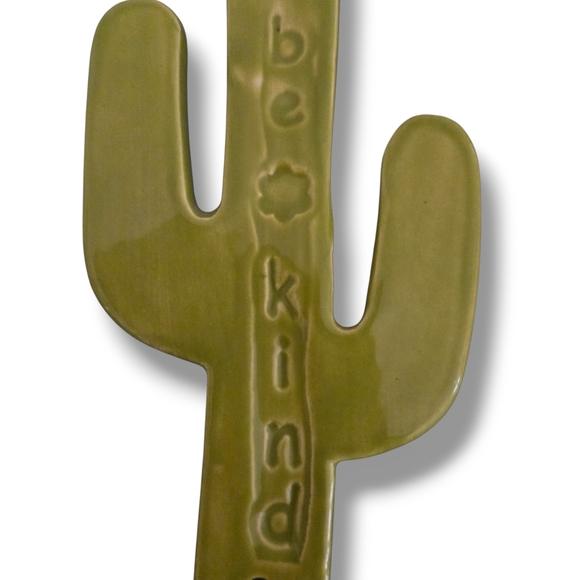 Ben's Bell's 'Be Kind' Ceramic Cactus Windchime - Picture 3 of 7